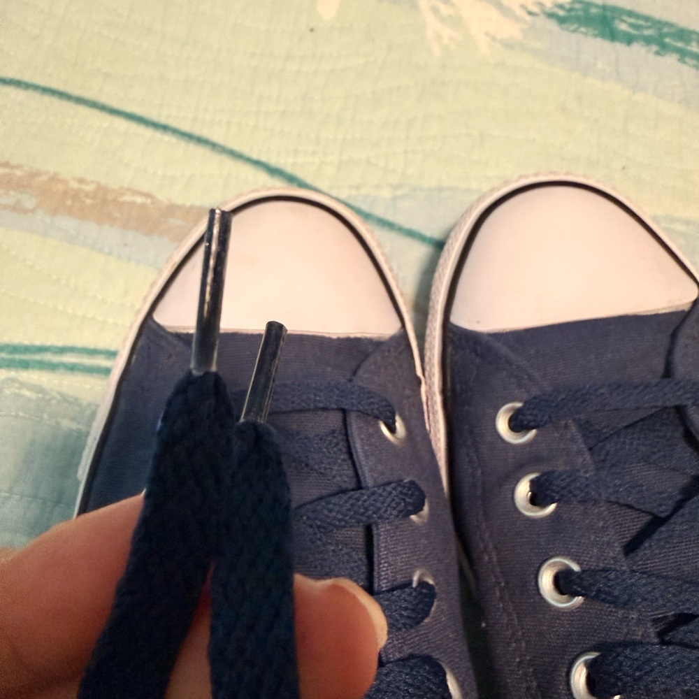 Converse Men’s Navy High-Top Sneakers - Picture 9 of 10